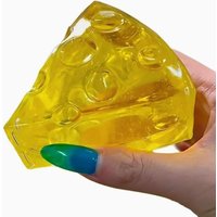 1PC Yellow Cheese Shaped Squish Toy Super Soft Slow Rebound Decompression Toy Funny Squeeze Toy For Party Favors Anxiety Relief