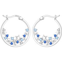 Orstarry S925 Sterling Silver Earrings Elegant Blue Starry Sky Elf Earring For Women Birthday Gift Silver Jewelry