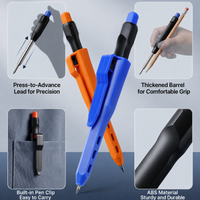 2.8mm Mechanical Carpenter Pencil Deep Hole Mechanical Pencil Marker with Built in Sharpener for Carpenter Woodworking Architect