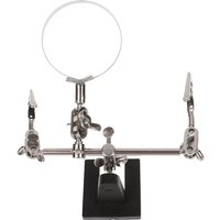1PC Versatile 360° Rotating Hand Tool Soldering Stand With 5X Welding Magnifying Glass 2 Alligator Clips Repair Tool