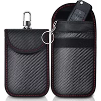 1PC Carbon Fiber Car Remote Control Shielding Key Pack Double Shielding Signal Anti-theft and Anti-loss Key Case Car Accessories