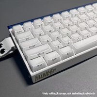 XVX White Custom Side Printed Keycaps Crystal Jelly Keycaps 113 Keys OEM Profile for Cherry MX Switches Mechanical Keyboard