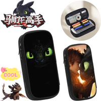 How to Train Your Dragon Toothless Light Fury Stationery Box Creative Cartoon Printed Large Capacity Portable Student Pencil Bag