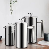 1.5L Coffee Maker French Press Stainless Steel Espresso Coffee Machine French Press Double-Wall Insulated Coffee Tea Maker Pot