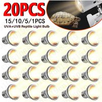 1-20PCS 25/50/75W UVA+UVB Reptile Lamp Bulb Turtle Basking Heating Light UV Light Bulbs Full Spectrum Sunlamp for Amphibians