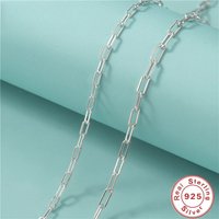 Authentic 925 Sterling Silver Paper Clip Necklace Chain Necklace For Men And Women wedding party gift