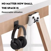 Universal Wall Mount Holder Headphone Stand Adhensive Plastic Under Desk Headset Rack Holder Support For Gaming Earphone Bracket