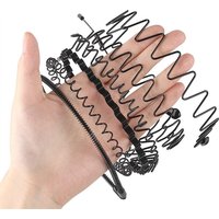 2/3/6 pcs Non-slip Metal Waved Style Sports Hairband Durable Men Women Unisex Hair Band Casual Adult Headwear Boy Fashion Gift