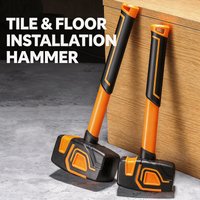 Square Rubber Hammer Soft Percussion Hand Tool Shockproof For Tile Installation Flooring Furniture Woodworking Motorcycle Repair