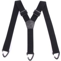 Adjustable Elastic Trouser Pants Braces-Black Heavy Duty Work Suspenders for Men 3.8cm Wide Y-back with Plastic Gripper Clasps