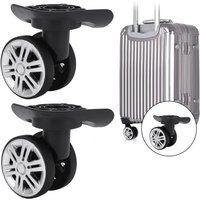 1 Pair Suitcase Wheels Suitcase Casters 1 Pair Luggage Swivel Wheels Suitcase Swivel Casters Repalcement Mute Double Row Wheels
