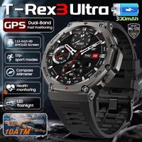 New Military T-Rex 3 Ultra GPS Smart Watch 300mAh Battery Barometer Waterproof Compass Flashlight GPS Sports Smartwatch Men+Gift