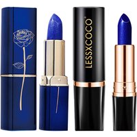 Color Changing Lipstick Waterproof Blue Lipstick That Turn PinkWipe Blue Turns To Pink Moisturizing Lipstick Lip Gloss Lips Care