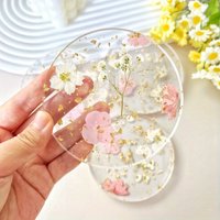 1pcs 2D Flat Acrylic Coaster, Printed Outdoor Cup Mat for Wedding Birthday Mother's Day Gift Table Decoration, 2D Flat