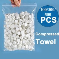 100/300/500PCS Compressed Towel Soft Disposable Coin Tissue Portable Mini Compressed Towel Absorbent Travel BBQ Outdoor Camping