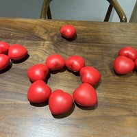 Foam Stress Relief Balls, Heart Shaped, Squishy, Valentine's Day, Party Favor, Scene Decor, 2.75"