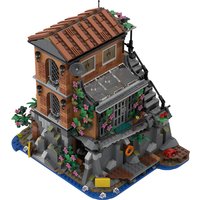 Gobricks MOC Secret Agent's Home Building Blocks Model Secret Agent's Home Riviera Extension Architecture Bricks Toys Kids Gifts