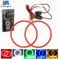 2PCS COB Angel Eyes Halo Rings Cars Day Width Turn Signal Driving Light 12V 24V 60-70-80-90-95-100-110-120mm LED White Red Amber
