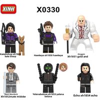 Compatible TV Characters Hawk Eye Bishop Black Widow MOC Building Blocks Toy Figures Assembly Plastic Models