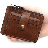 2026 Luxury Small Men's Credit ID Card Holder Wallet Male Slim Leather Wallet with Coin Pocket Brand Designer Purse for Women