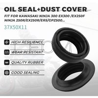 37x50x11 37*50 Motorcycle Front Fork Damper Oil Dust Seal Fit for Kawasaki Ninja 300 EX300 EX250F Ninja 250R EX250R ER5 GPZ500