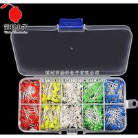 3MM 5MM Leuchtdioden Elektronik-Kit-Box F3 F5 LED-Dioden-Sortiment-Kit Weiß Grün Rot Blau Gelb Orange