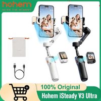 hohem isteady V3 Ultra Smartphone Stabilizer Ai Face Tracking 3-Axis Phone Gimbal Built-in Selfie Stick Portable iPhone15/Samsun