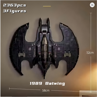 Cheapest 2363pcs Moc 1989 Batwing Fighter Series Building Blocks Children's Boys Large Assembled Brick Toys Gifts for Teenage