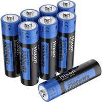 Hixon Rechargeable 1.5V AA Li-ion Batteries High Capacity of 3500mWh Super Durable, Good Energy Storage, Fast Discharge