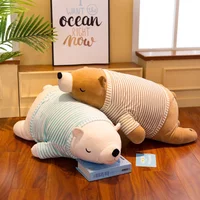 Cute Soft Dressed Polar Bear Pillow Stuffed Plush Toys Decor Kids Birthday Christmas Gift Doll Stitch Kawaii Plushies Teddy Bear