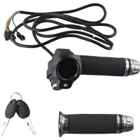 AliExpress NONE Bicycle Grip Handle E-Bike Throttle Black Silver Lithium Battery Quality Test Speed Measurement Function For Electric Tricycle