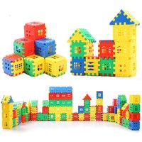 Building Blocks Colored Plastic Children Puzzle Toys 3-6 Years Old House Assembly Insertion Girls Boys Birthday Gift TMZ