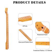 Conversion Baritone 28" Scale Length TL Guitar Neck Canadian Maple Satin Finish 12"" Stringed Instruments Parts Accessories"