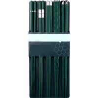 5 Pairs Korean Cooking Chopsticks Set Japanese Chopsticks Reusable Chinese For Eating Metal Stainless Steel Alloy Sushi Sticks