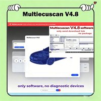 New Multiecuscan V4.8 Car Maintenance Tools For EU obd2 scanner car repair software + ELM327 + Flat adapter Registered Unlimited