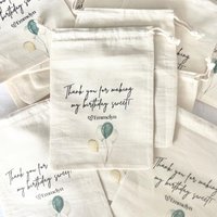 5/10/20pcs Personalized Watercolor Balloon Favor Bags Baby Shower Thank You Gifts Birthday Party Accessories Candy Storage Bags