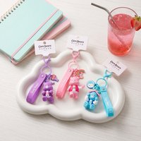 Care Bears Cute Bear 3D Keychain with Strap, Colorful Bag Charm for Fans, Kids & Adults