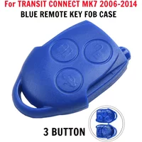 Blue 3-Button Car Key Shell Case For Ford For Transit Connect Mk7 2006-2014 Remote Key Fob Shell Protector Replace Accessories