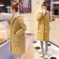 Trendy Women's down Jacket Loose Fit Diamond Patterned Winter Coat Stylish Slimming Cotton Feel High-End Commuter Style