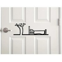HxIron Abstract 2D Flat Metal Wall Art, Modern Minimalist Black Iron Panel, Durable Easy Install for Living Room Office