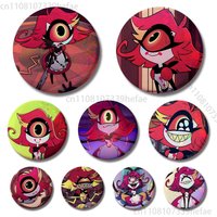 H-Hazbin Hotel Niffty Pin Tinplate Round Brooch Cosplay Nijigen Otaku Culture Badges 58mm 44mm 32mm 75mm 25mm
