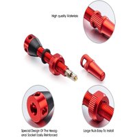 AliExpress 1 Pair 40mm/44mm/60mm Tubeless Tire Valves CNC Technology Brass Core French Style Valve Aluminum Alloy Sealant Compatible