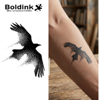 BOLDINK Flying Eagle Tattoo Sticker Unisex Stylish Easy Apply Waterproof Long Lasting 1-2 Week