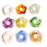 Acrylic Resin Plastic clear Plum Flower Bead Pendant Bracelet Earring Accessories Supplies for Jewelry Making Diy Handmade 10pcs