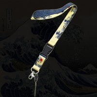 Hokkaido Waves JDM Style Racing Lanyard Key Mobile ID Card Kanagawa Surfing Hanging Strap Refitting neck lanyards for keys