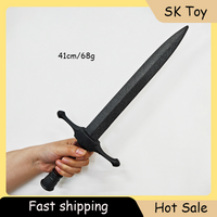 41cm High-strength Plastic Leather Knife PU Model Martial Arts Practice Cosplay Prop Knife Toy Sword Role-playing Samurai Katana