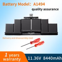 BVBH A1494 Laptop Battery for Apple MacBook Pro 15" A1398 Retina 2012 2013 2014 Year Free Tools 500+ Cycles Fast Ship