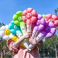 Multicolor Daisy Smile Hand Held Balloons 15/30Pcs Birthday Gifts and prizes, classroom decoration,Back to School Party Decor