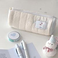 Kawaii Snowman Pencil Case Large Capacity Stationery Storage Bag Multi-use Cosmetic Organizer Aesthetic Stationery Supplies