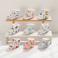 Boys And Girls Snow Boots Newborn Winter Baby Fashion Comfortable Soft Warm boots 0-18m cartoon printed boots baby warm boots